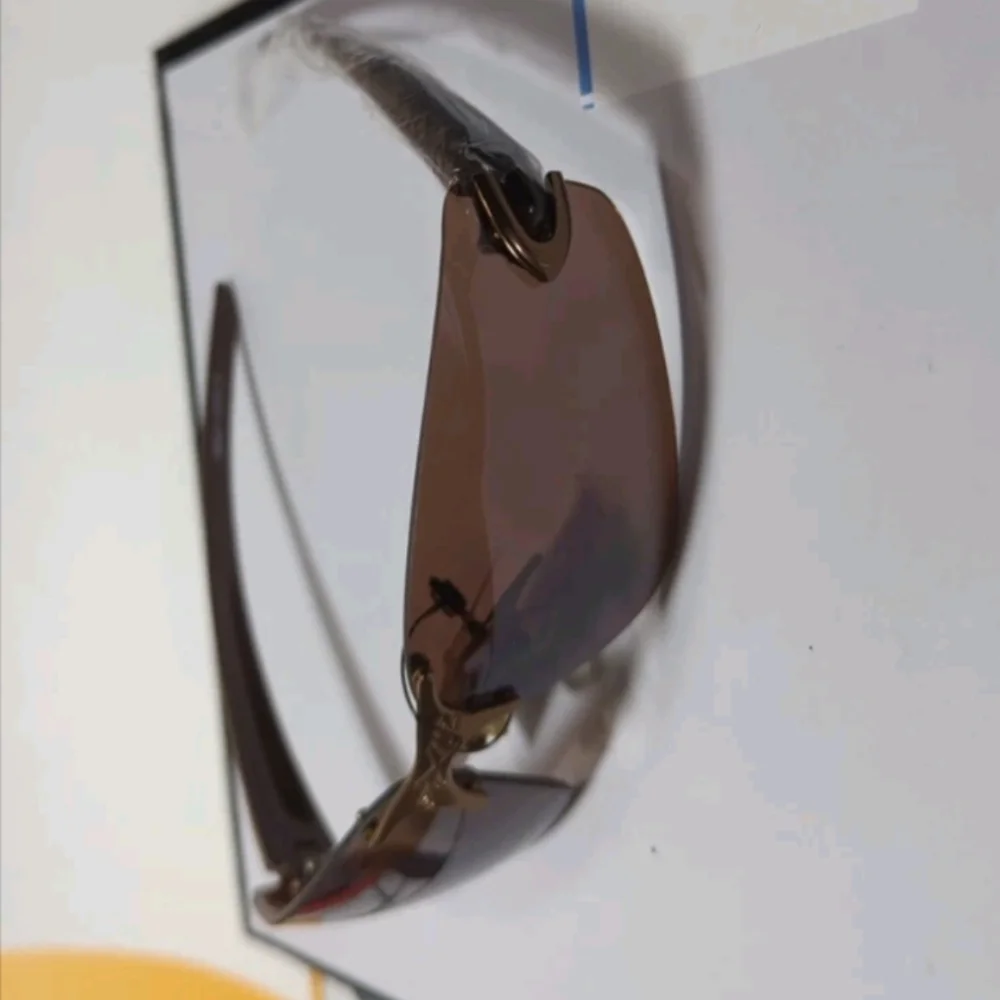 Xsportz™ Comfortable Wrap-around Rimless Sunglasses Brown NWT